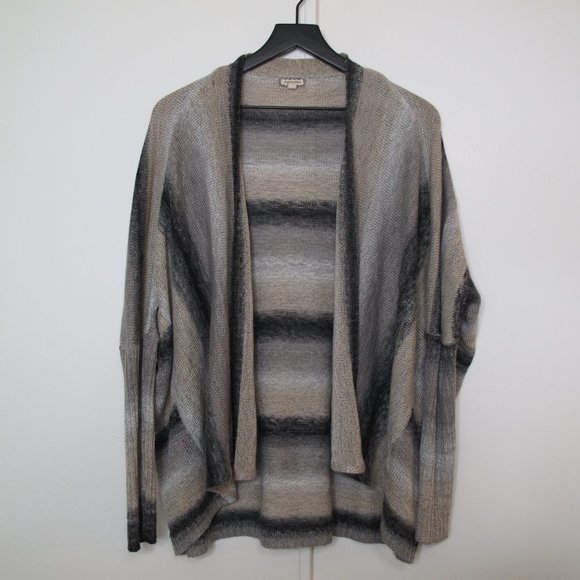 EYESHADOW Neutral Striped Shrug Cardigan - Picture 10 of 10